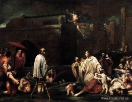 Den salige Bernardo Tolomeos förbön för slutet på pesten i Siena