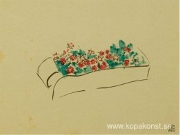 Låda med blommor
