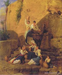 Vid fontänen i Taormina