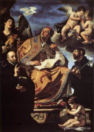 S:t Gregorius den store med Sts Ignatius och Francis Xavier