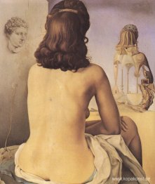 Min fru, naken, överväger att hennes eget kött blir trappor, tre