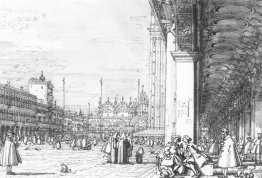 Piazza San Marco: Ser österut från det sydvästra hörnet
