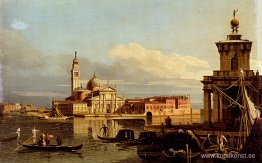 Utsikt i Venedig från Punta Della Dogana mot San-Giorgio Maggior