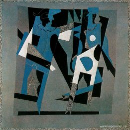 Harlekin och kvinna med halsband