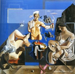 Neo-Cubist Academy (komposition med tre figurer)