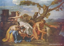 Spädbarnet Jupiter fostras av geten Amalthea