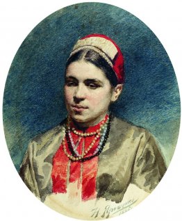 Porträtt av P.Strepetova