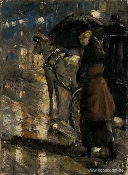 Kvinna och hytt