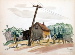 Namnlös, Hus- och telefonstolpe