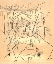 Illustration till Aleksander Bloks dikt 'De tolv'