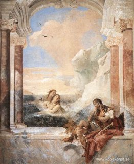 Achilles tröstas av sin mamma Thetis