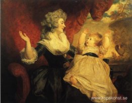 Georgiana, hertiginna av Devonshire med sin spädbarnsdotter Lady
