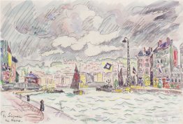 Le Havre med regnmoln