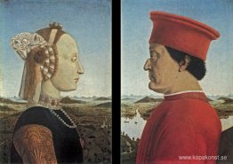 Porträtt Federico da Montefeltro och Battista Sforza