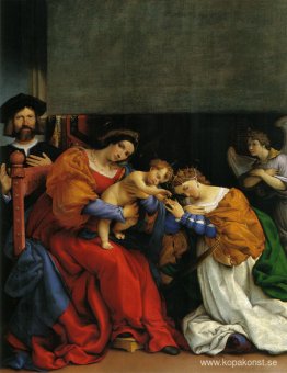 St. Catherines mystiska äktenskap med beskyddaren Niccolo Bonghi