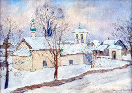 Vinterlandskap med en kyrka