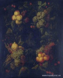 Fruktgirland som omger en relief