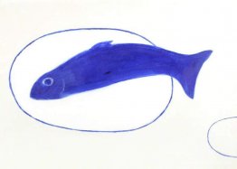 Fiskstilleben Blå