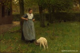 Kvinna från Laren med lamm