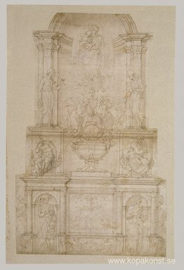 Design för Julius II-graven (första versionen)
