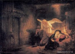 Josefs dröm i stallet i Betlehem