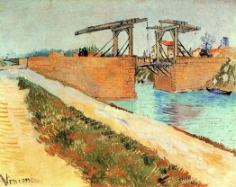 Langloisbron vid Arles med väg längs kanalen