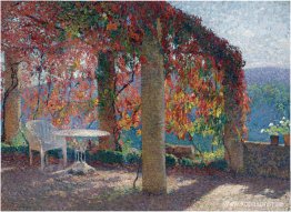 Pergola i Marquayrol på hösten