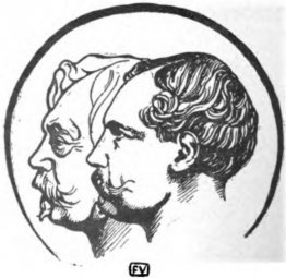 Porträtt av de franska författarna Jules et Edmond de Goncourt
