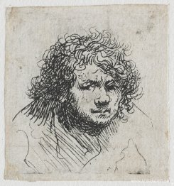 Självporträtt framåtlutad byst