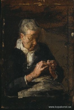 Kvinna Stickning