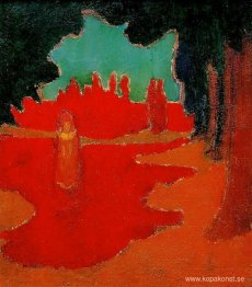 Fläckar av solljus på terrassen