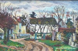 La route de Conches dans un village