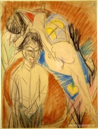 Man och naken kvinna