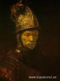 Porträtt av en man med en gyllene hjälm