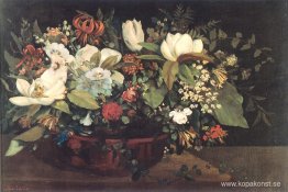 Korg med blommor