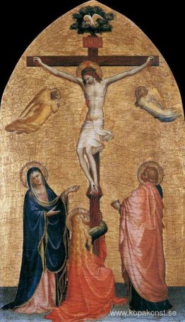 Korsfästelse med jungfrun, evangelisten Johannes och Maria Magde