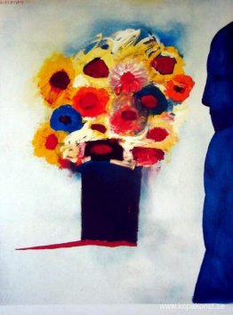 Figur och blommor