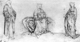 Sittande Maria med den helige Judas Thaddeus och den heliga Ursu