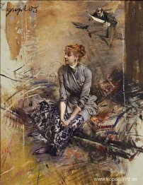 Porträtt av Madame Gabrielle Rejane