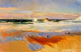 Stranden i Biarritz, Frankrike