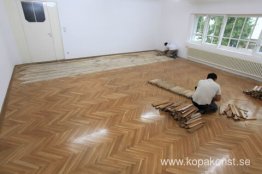 Borttagning av trägolv, Grafisches Kabinett, Secession
