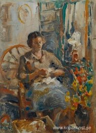 Porträtt av konstnärens fru, konstnären Grace Anderson