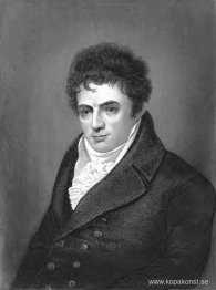 Porträttgravyr av Robert Fulton, ångbåtsinnovatör