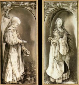 St. Elizabeth och en helig kvinna med palm