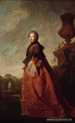 Porträtt av Augusta av Saxe Gotha, prinsessan av Wales