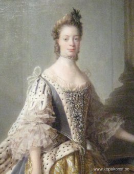 Porträtt av Sophia Charlotte av Mecklenburg-Strelitz, hustru til
