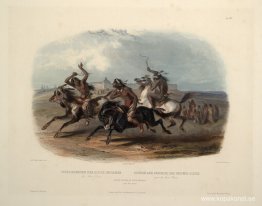 Hästkapplöpning av Sioux-indianer nära Fort Pierre, skylt 30 frå