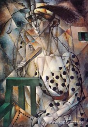 Kvinna med en fläkt