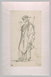 Figuren av Orestes, stående draperad