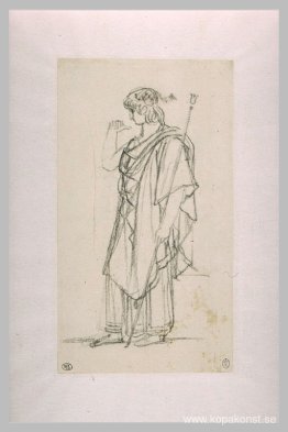 Figuren av Orestes, stående draperad